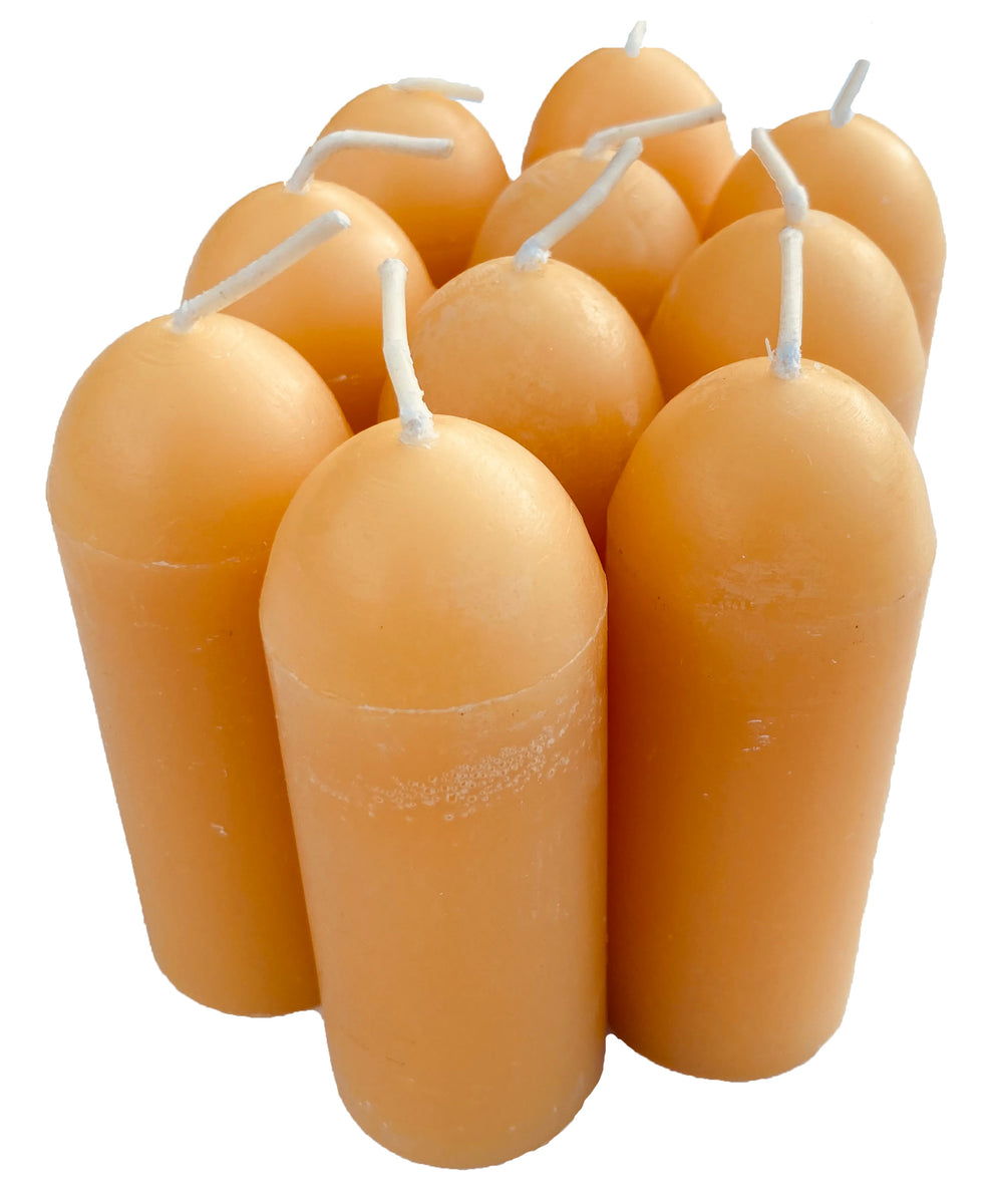 Pure Beeswax Church Candles for Lanterns Set of Ten BeeTheLight
