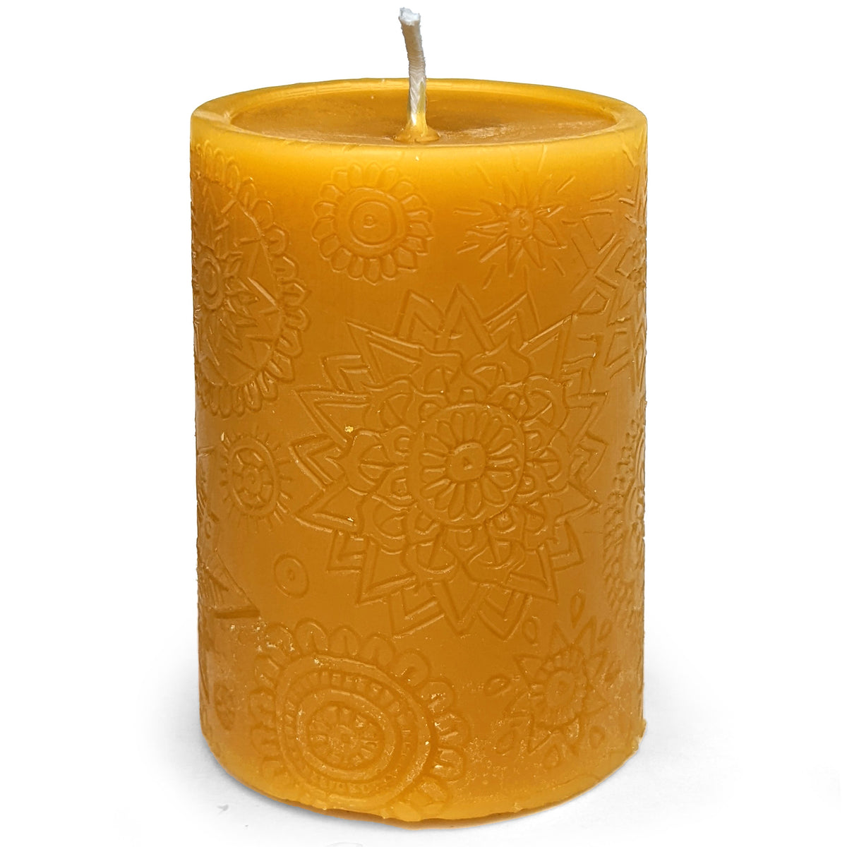 Pure Beeswax Pillar Candle | Natural Yellow | Medium
