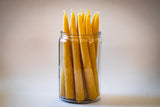 Pure Beeswax Taper Candles Dipped Style