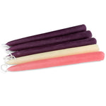Pure Beeswax Advent Candles - Dipped Style - 5 Pack